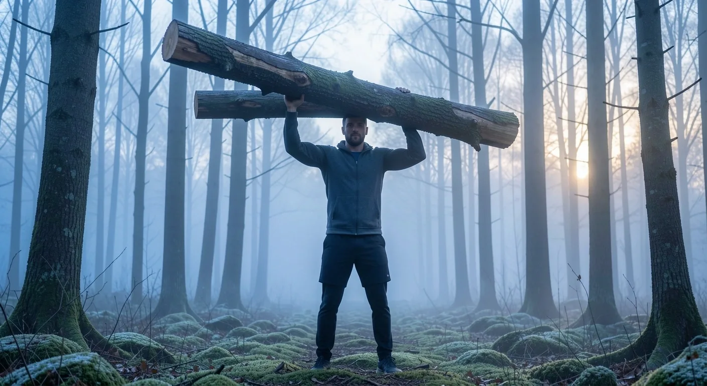 Entraînement naturel en forêt à l'aube