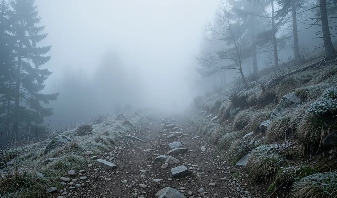 Sentier forestier au matin
